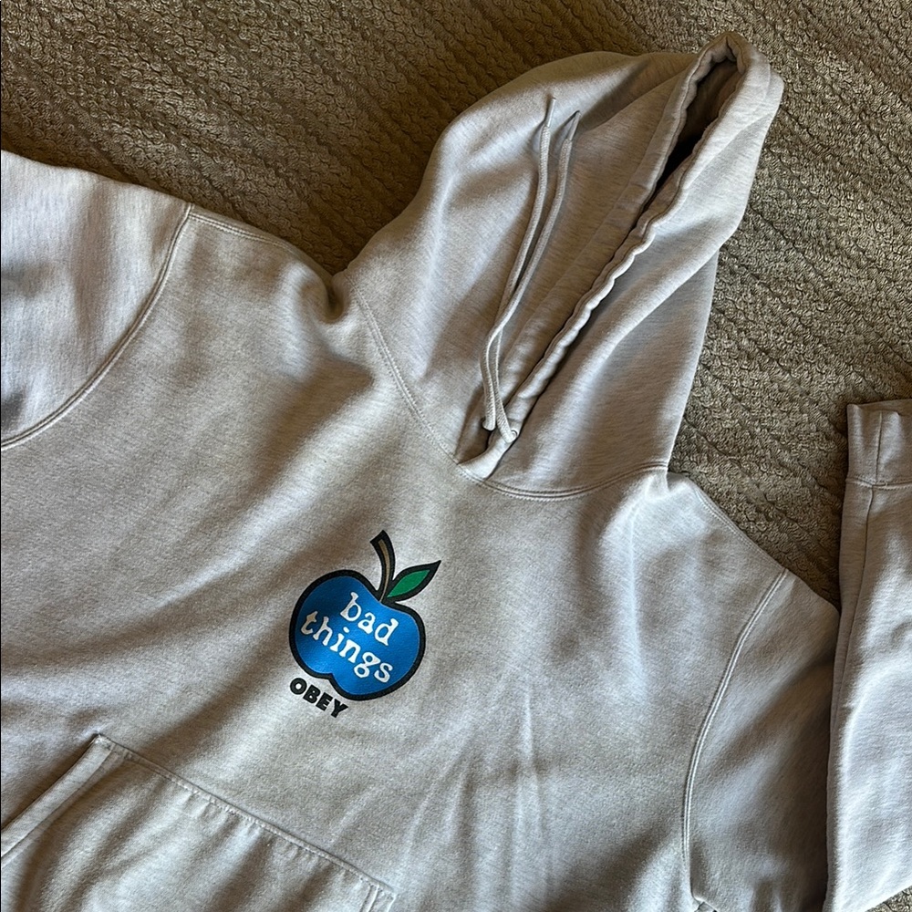 Obey Light Gray Hoodie
